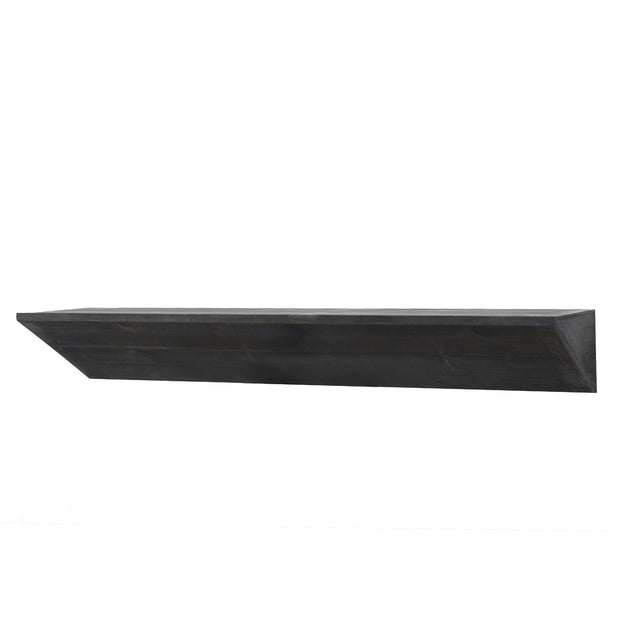 Large Wedge Wood Floating Wall Shelf - Black