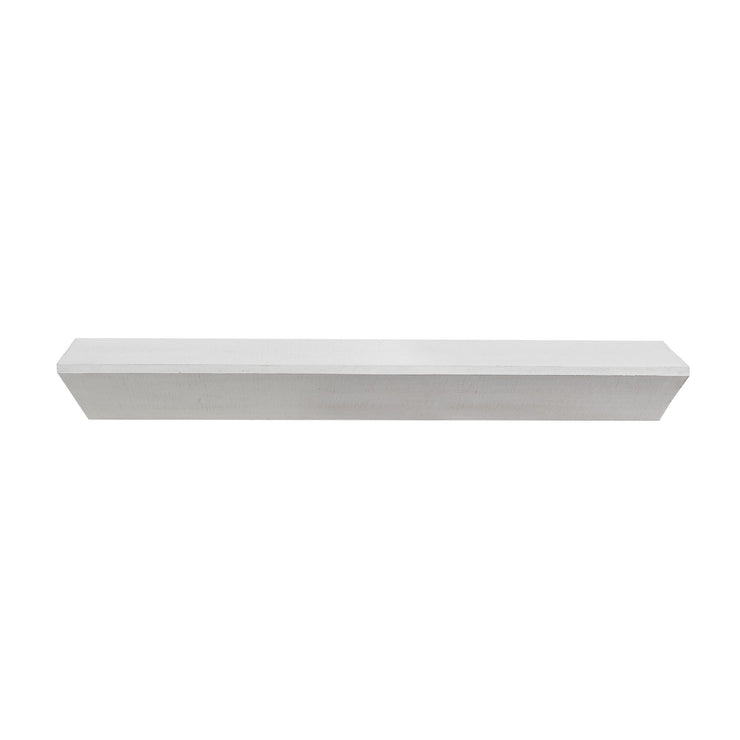 Large Wedge Wood Floating Wall Shelf - White