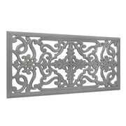 Hand-Carved Floral Wood Panel and Wall Decor, Gray