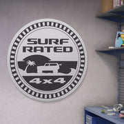 Jeep Surf Rated 4x4 Oversized Metal Sign (40")