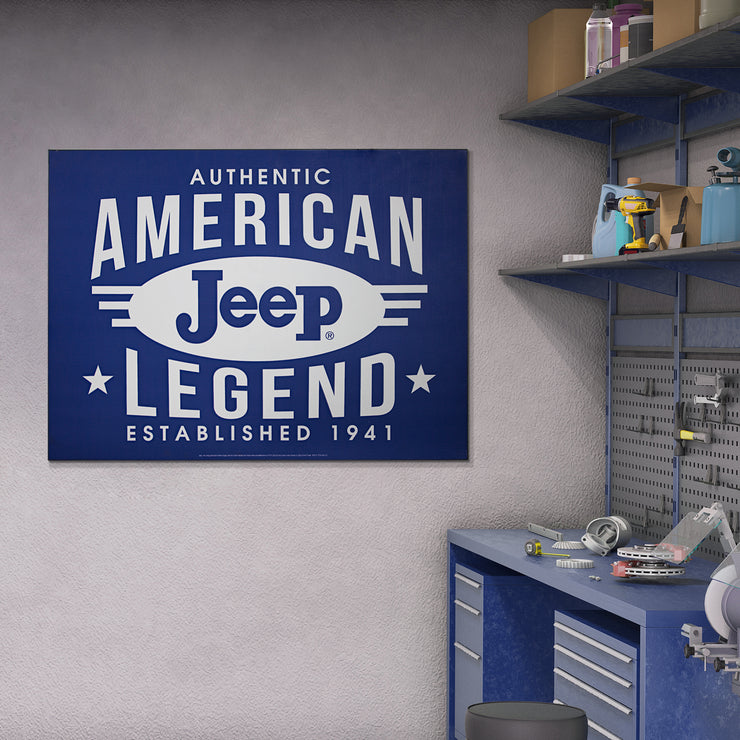 Jeep American Legend Oversized Metal Sign (31” x 41")