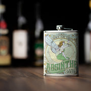 Absinthe Fairy Stainless Steel 8 oz Liquor Flask