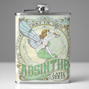 Absinthe Fairy Stainless Steel 8 oz Liquor Flask