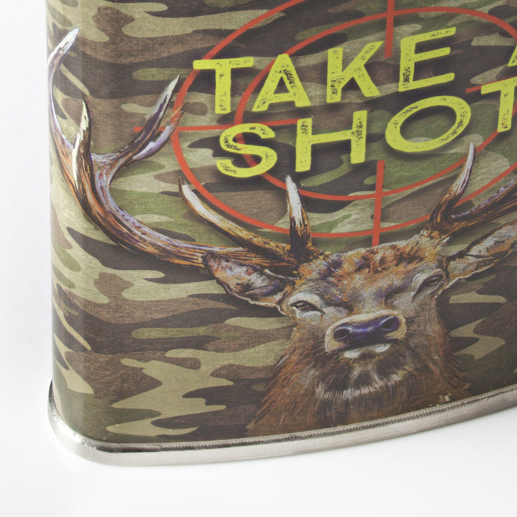 Take A Shot Stainless Steel 8 oz Liquor Flask