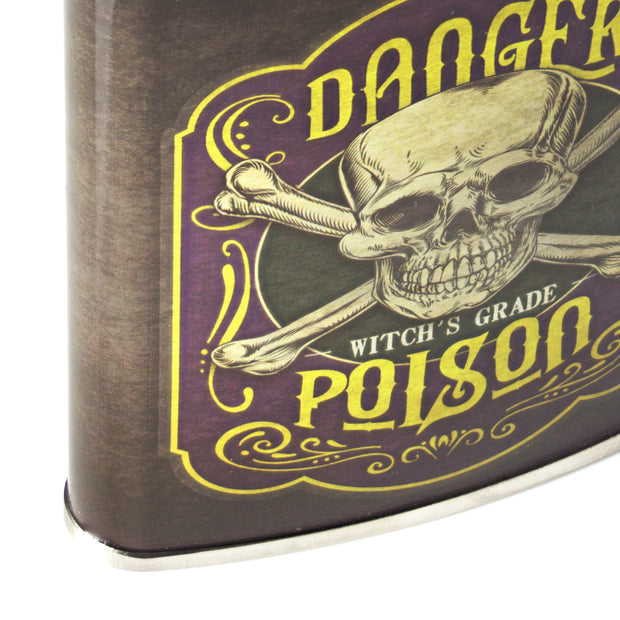 Danger Witch’s Grade Poison Stainless Steel 8 oz Liquor Flask