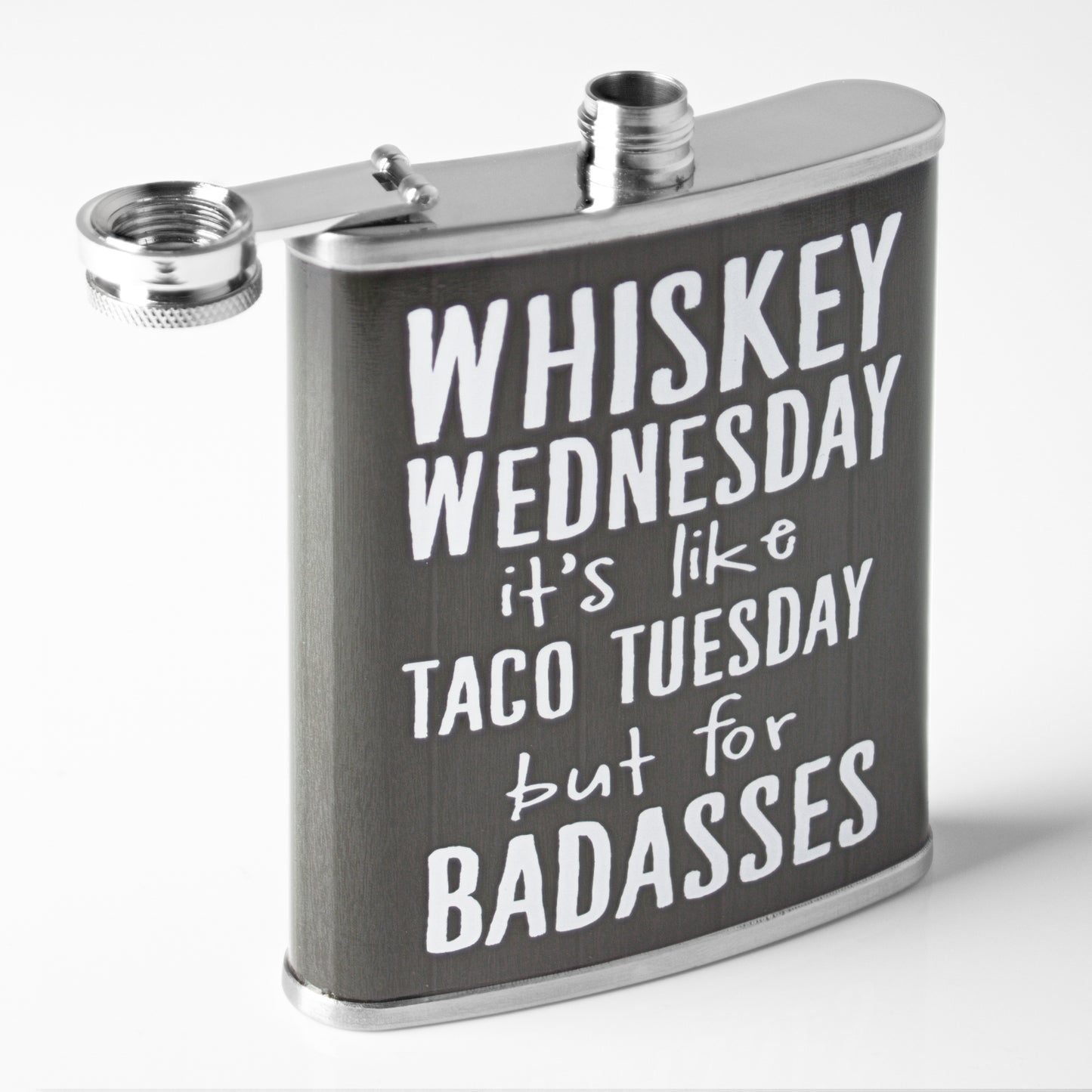 Whiskey Wednesday Stainless Steel 8 oz Liquor Flask