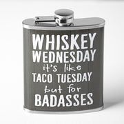 Whiskey Wednesday Stainless Steel 8 oz Liquor Flask