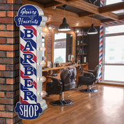 Barber Shop Vintage LED Marquee Off the Wall Sign (30" x 8")