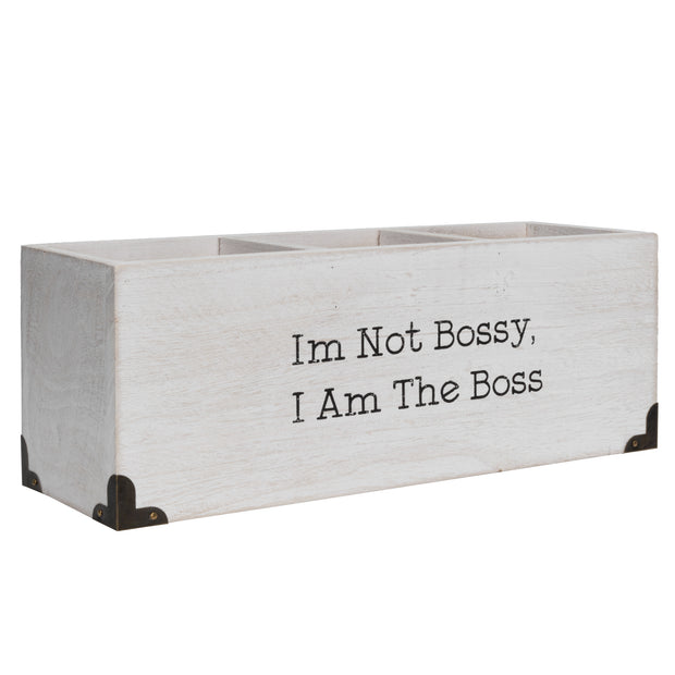 Wood Desk Organizer - I'm Not Bossy, I Am the Boss