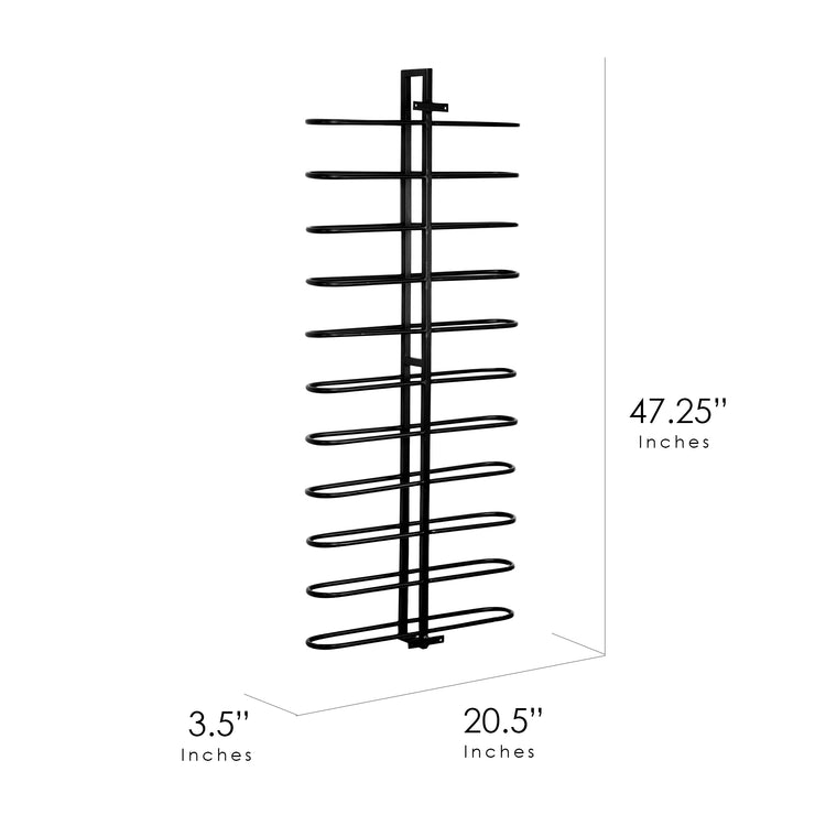 Metal Wall Mounted Wine Rack (47.25” x 20.5” x 3.5”)