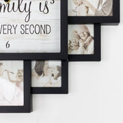 Black "Worth Every Second" Picture Frame Wall Collage Clock