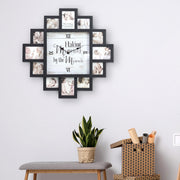 Black "Memories by the Minute" Picture Frame Wall Collage Clock