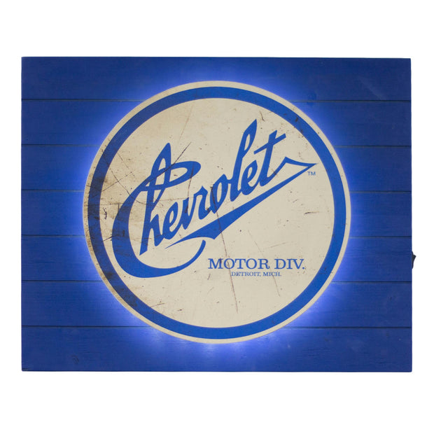 Vintage Chevrolet Metal Backlit LED Sign – 15" x 18"