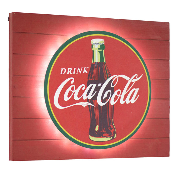 Vintage Coca Cola Metal Backlit LED Sign – 15" x 18"