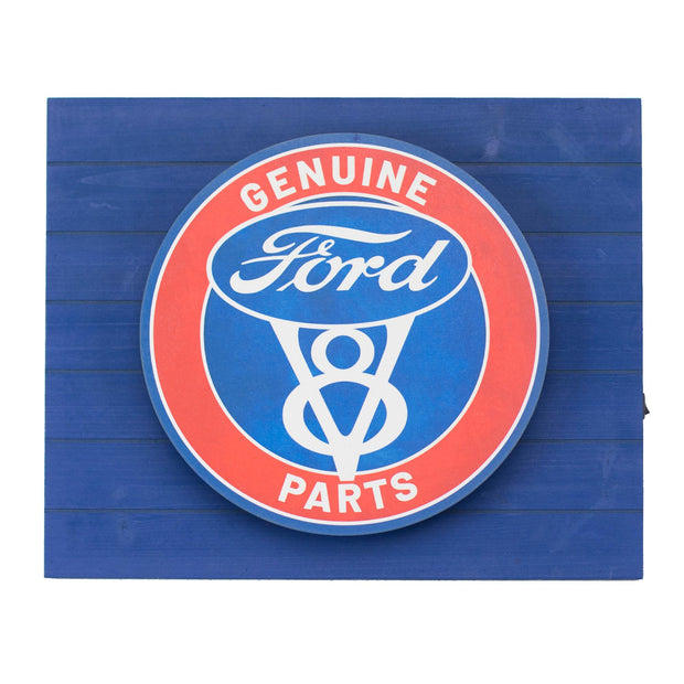 Vintage Ford Genuine Parts Metal Backlit LED Sign – 15" x 18"