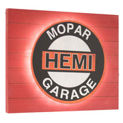 Vintage Mopar Hemi Metal Backlit LED Sign – 15" x 18"