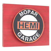 Vintage Mopar Hemi Metal Backlit LED Sign – 15" x 18"
