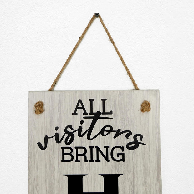 Already Disturbed | Happiness Double-Sided Hanging & Leaning Wall Sign