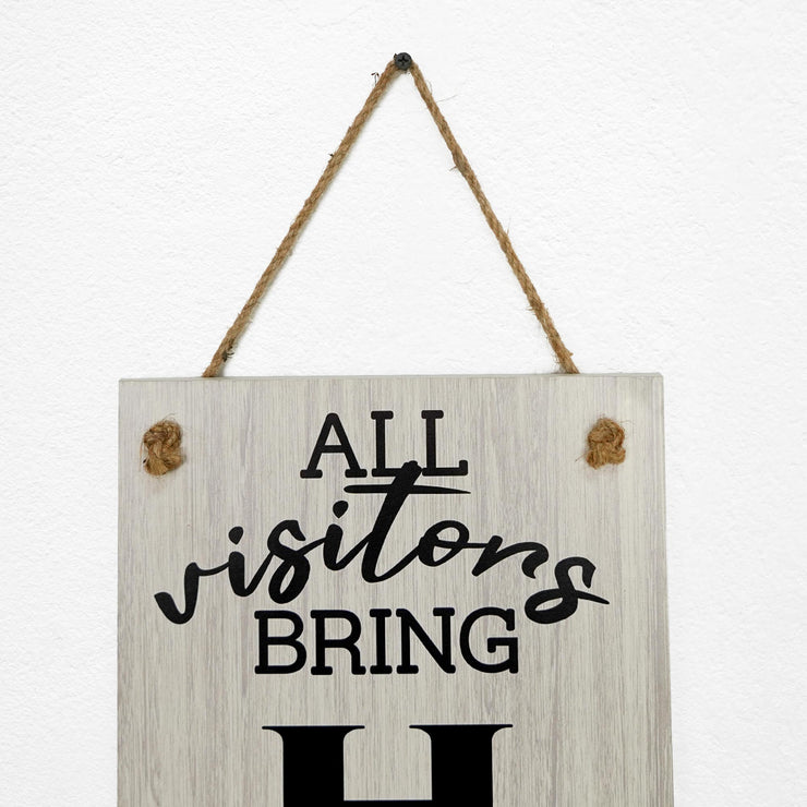 Already Disturbed | Happiness Double-Sided Hanging & Leaning Wall Sign