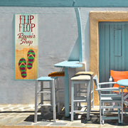 Flip Flop Repair Shop Outdoor Canvas Art Print - 16x48