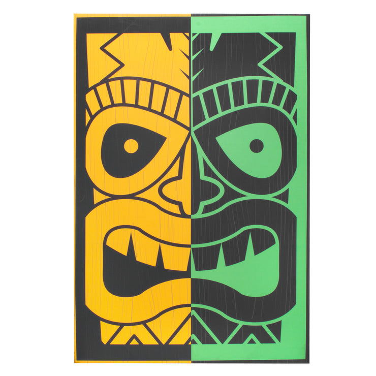 Tiki Mask Outdoor Canvas Art Print - 24x36