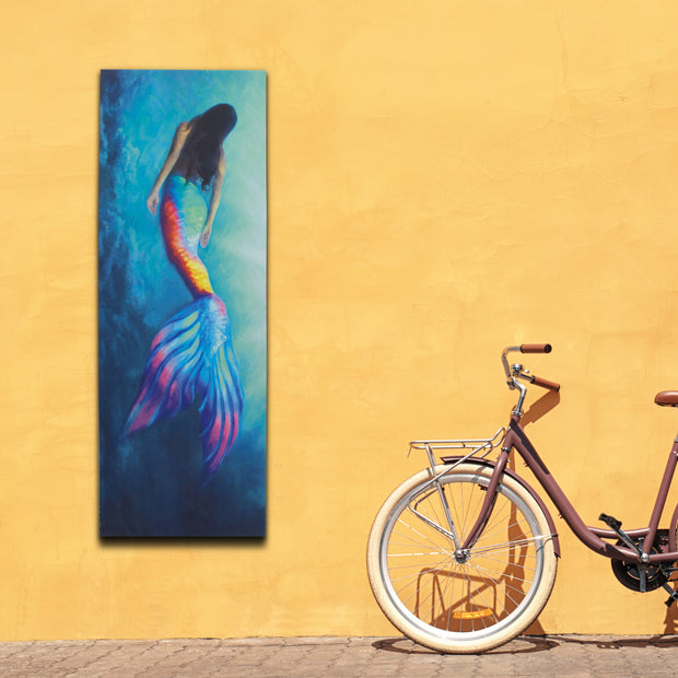 Mermaid Tail Outdoor Canvas Art Print - 16x48