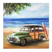 Seaside Cruising Outdoor Canvas Art Print - 35x35