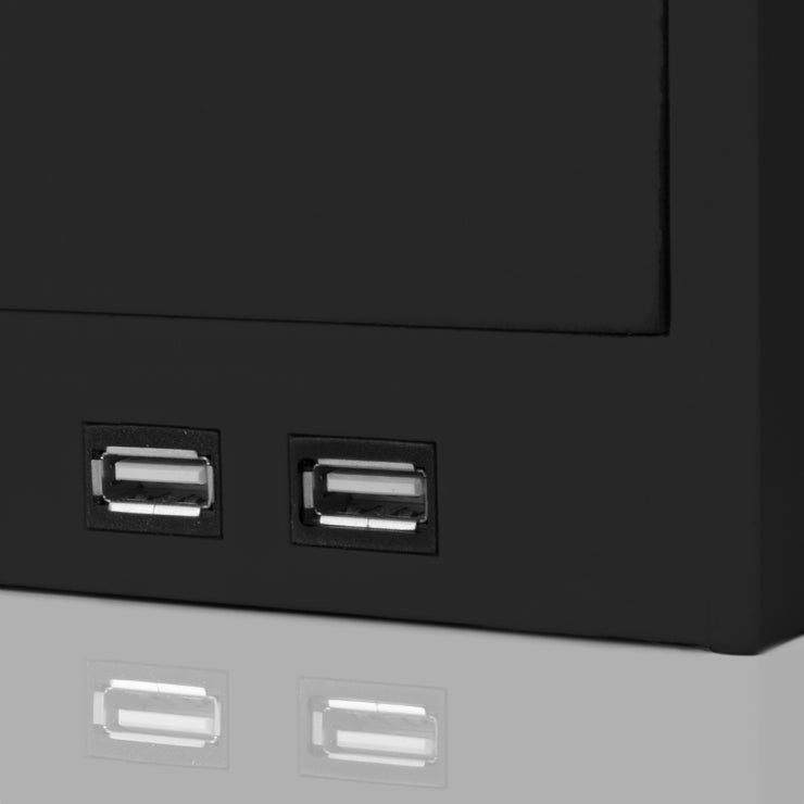 Space Saving Desk Organizer with USB Port - Black