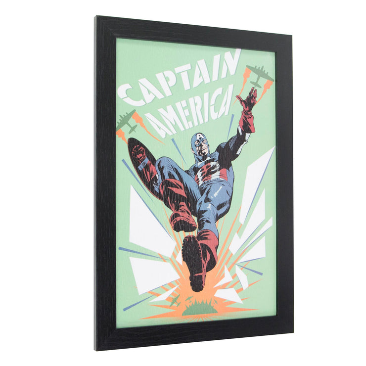 Licensed Marvel Comics Captain America Retro Framed Wall Art - 13x19