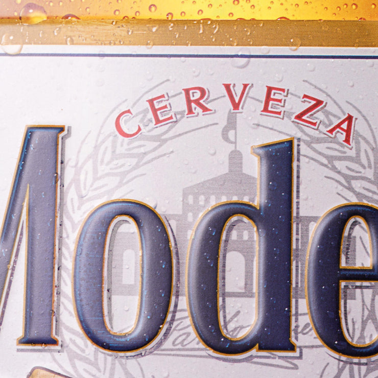 Modelo Cerveza Especial Beer Bottle Embossed Shaped Metal Sign
