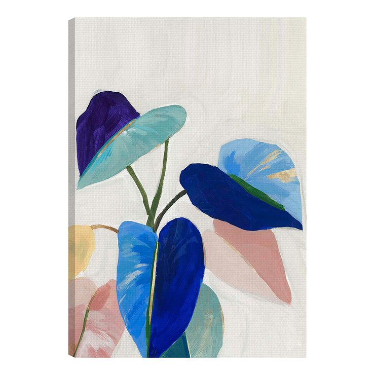 Abstract Tropical Plants Outdoor Canvas Art Print - 28x40