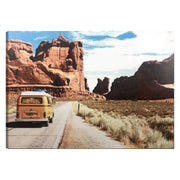 Vintage Road Trip Photo Outdoor Canvas Art Print - 28x40