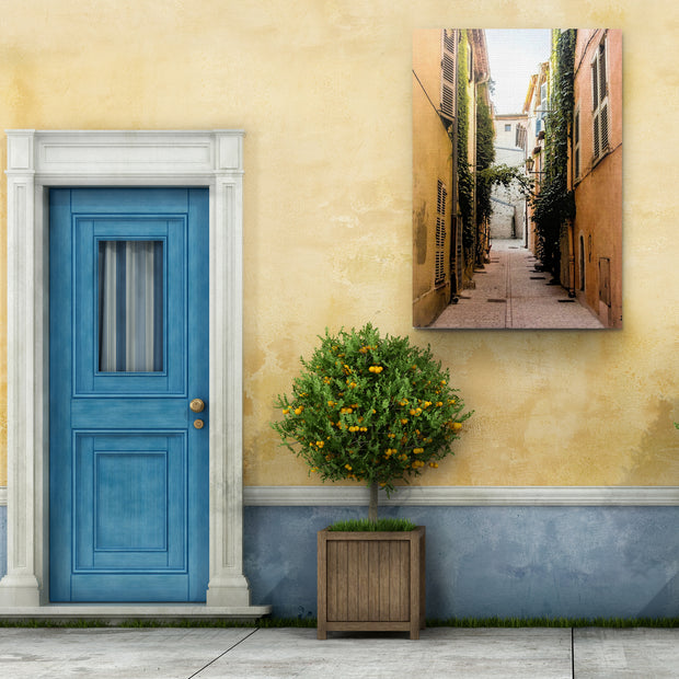 Town Street View Outdoor Canvas Art Decor Print - 28x40