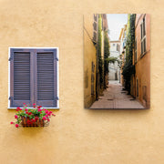 Town Street View Outdoor Canvas Art Decor Print - 28x40