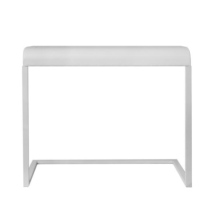 White Portable & Compact C-Shaped Desk