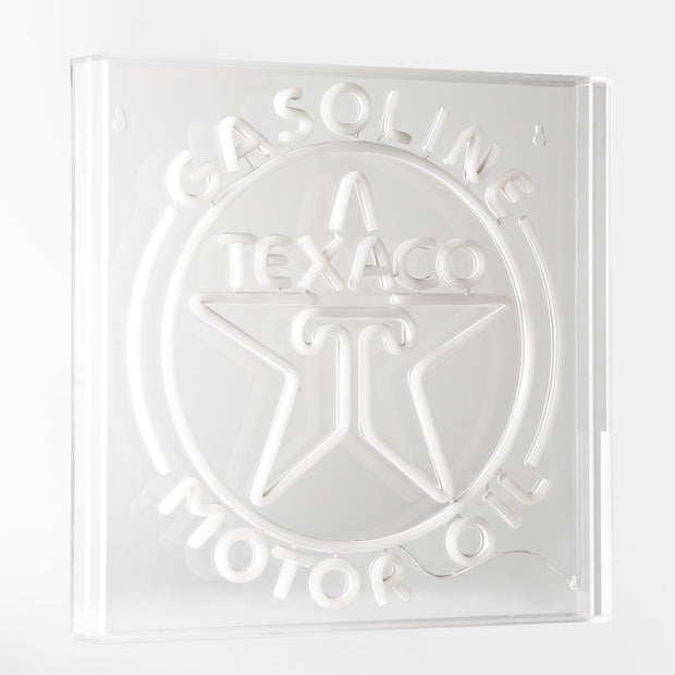 Licensed Texaco Gasoline Motor Oil Acrylic LED Wall Decor Sign  - 16" x 16"