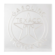 Licensed Texaco Gasoline Motor Oil Acrylic LED Wall Decor Sign  - 16" x 16"