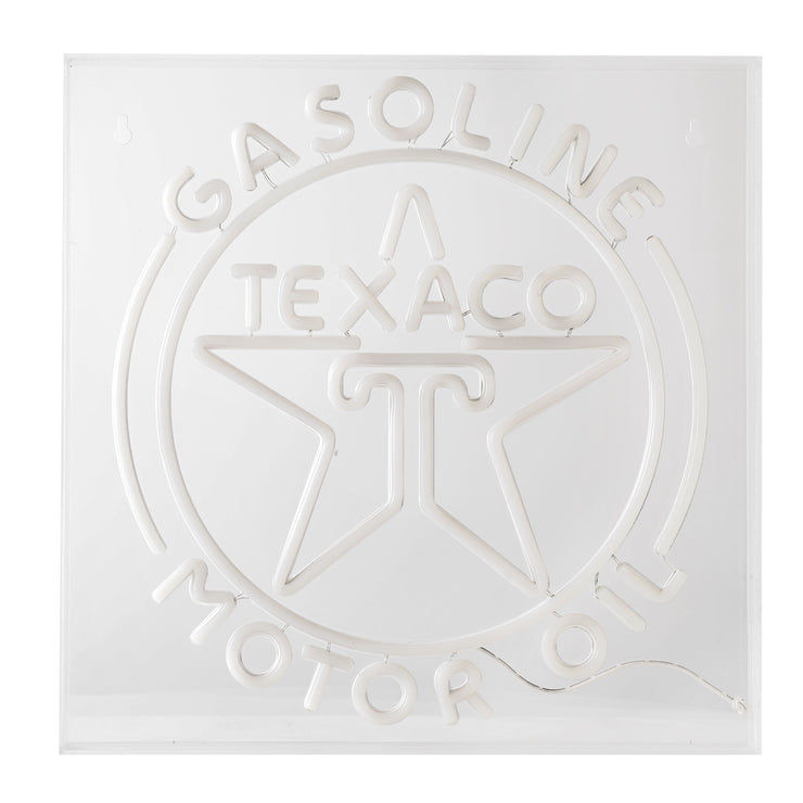Licensed Texaco Gasoline Motor Oil Acrylic LED Wall Decor Sign  - 16" x 16"