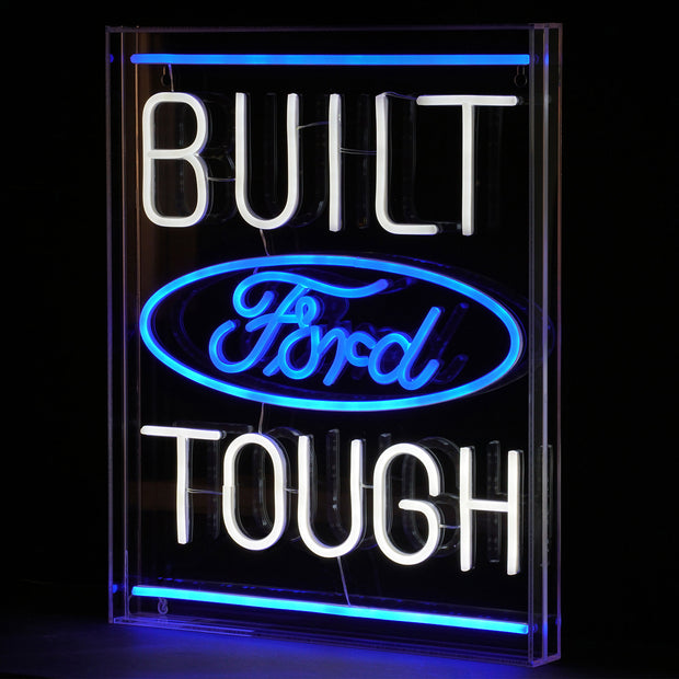 Licensed Ford Built Tough Acrylic LED Wall Decor Sign  - 16" x 20"