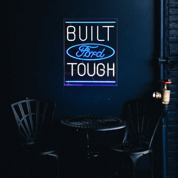 Licensed Ford Built Tough Acrylic LED Wall Decor Sign  - 16" x 20"