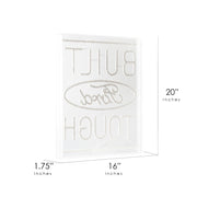 Licensed Ford Built Tough Acrylic LED Wall Decor Sign  - 16" x 20"