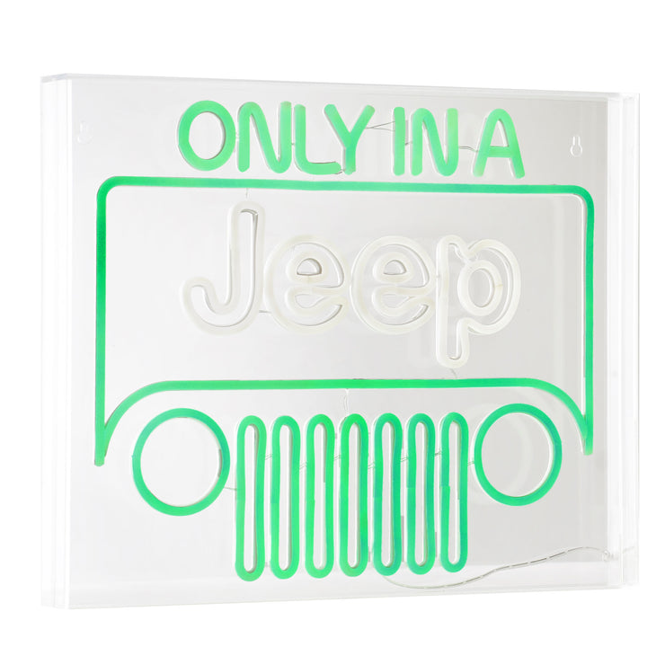 Licensed Only In A Jeep Acrylic LED Wall Decor Sign - 20" x 16"