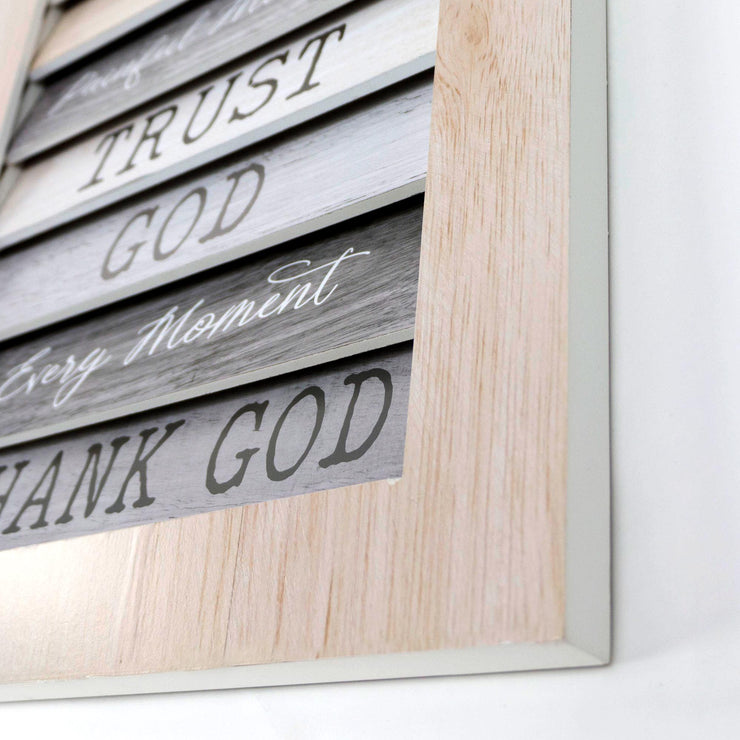 Praise God Inspirational Shutter Window Plaque