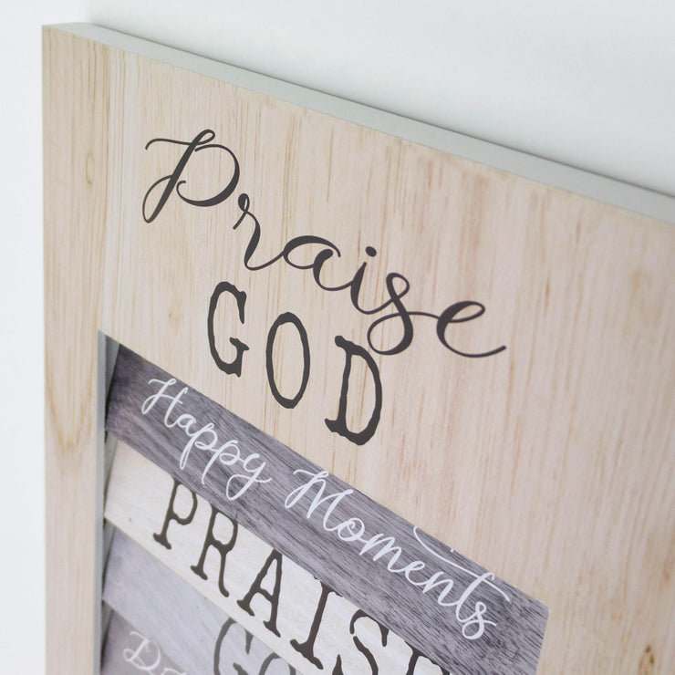 Praise God Inspirational Shutter Window Plaque