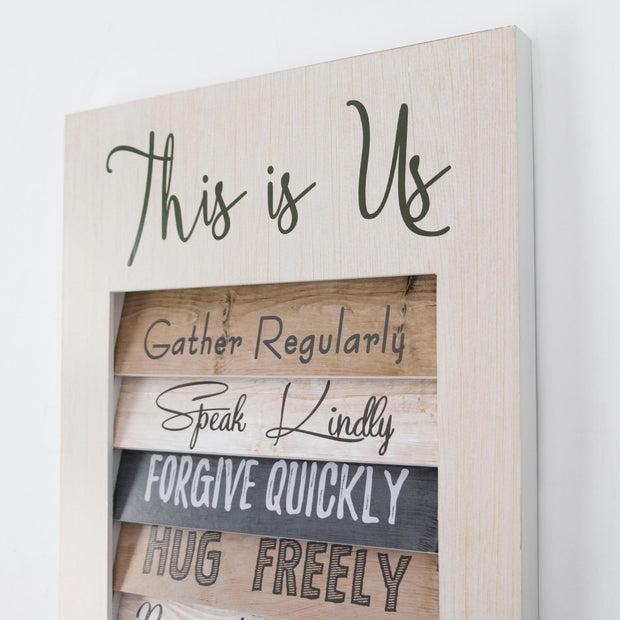 This Is Us Inspirational Shutter Window Plaque