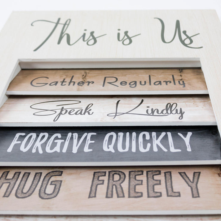 This Is Us Inspirational Shutter Window Plaque