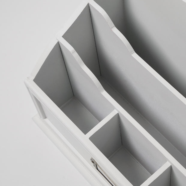 3-Tier Wood Desk Paper Organizer - White