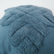 Hand-Woven Blue Boho Moroccan Decorative Throw Pillow - 17.5" x 17.5"