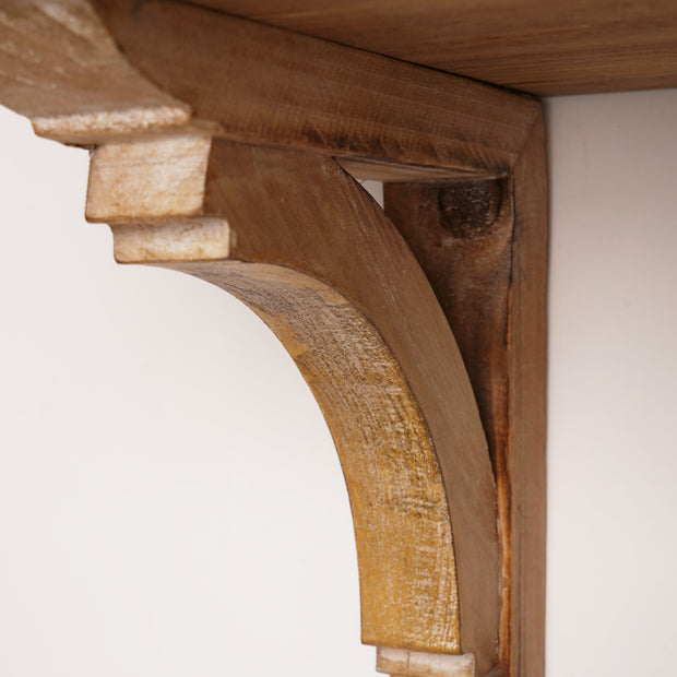 Natural Distressed Wood Corbel Shelf Brackets (Set of 2)