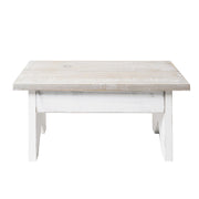 Addie Joy Life is a Journey of Steps Wood Stool - Grey/White Wash